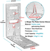 6-Zoll-Stahl L rechts Winkelhalterung Tieplatte Metallgelenkdicke 2,5mm Verstärkungsrippe stärkt Eckstütze für Holzregale Stecker