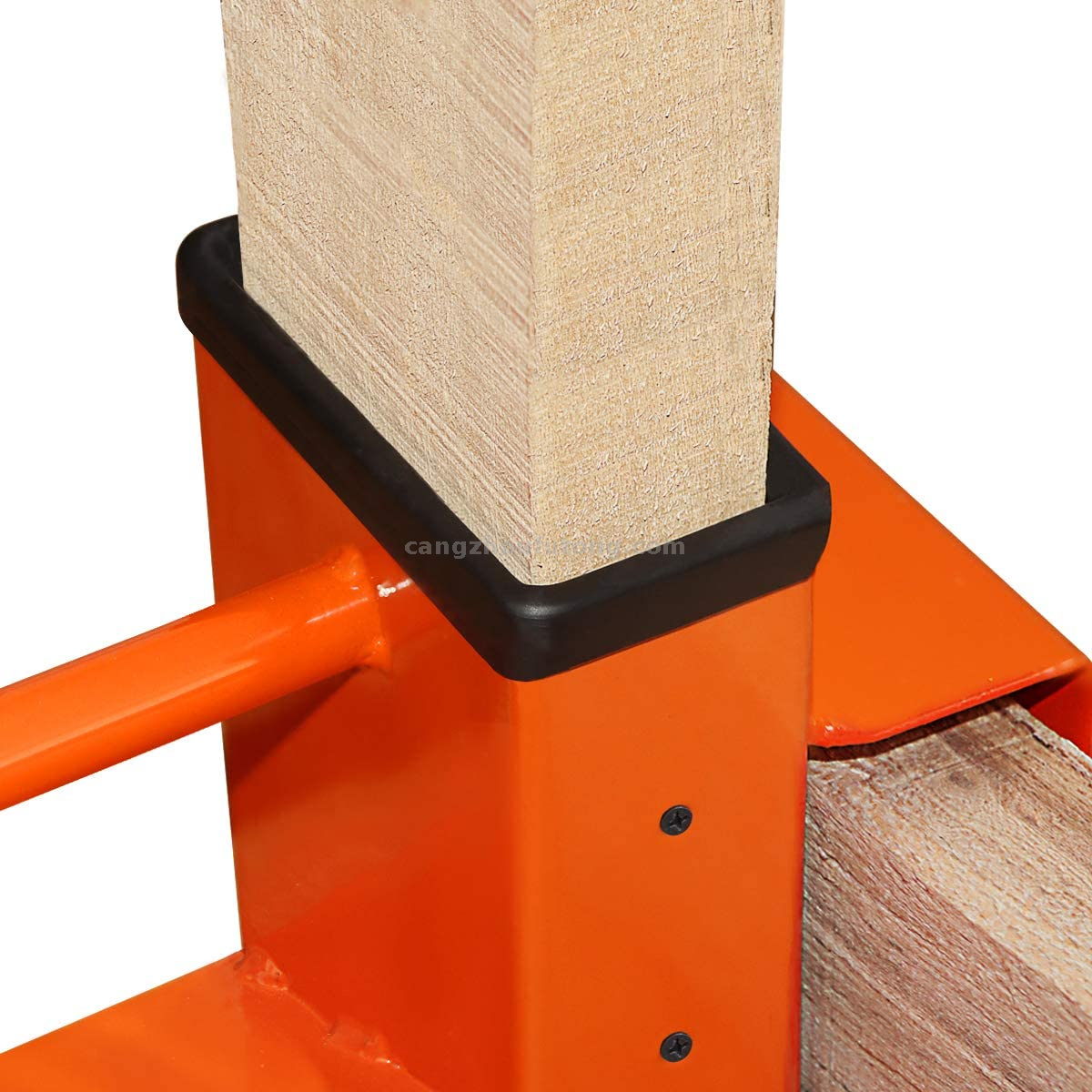 Brennholz-Protokoll-Speicher-Rack-Halterkit mit Schrauben, Kamin-Holzspeicherhalter. Pulverbeschichteter Hochleistungsstahl und einstellbar auf jede Länge, um Indoor / Outdoor, Orange